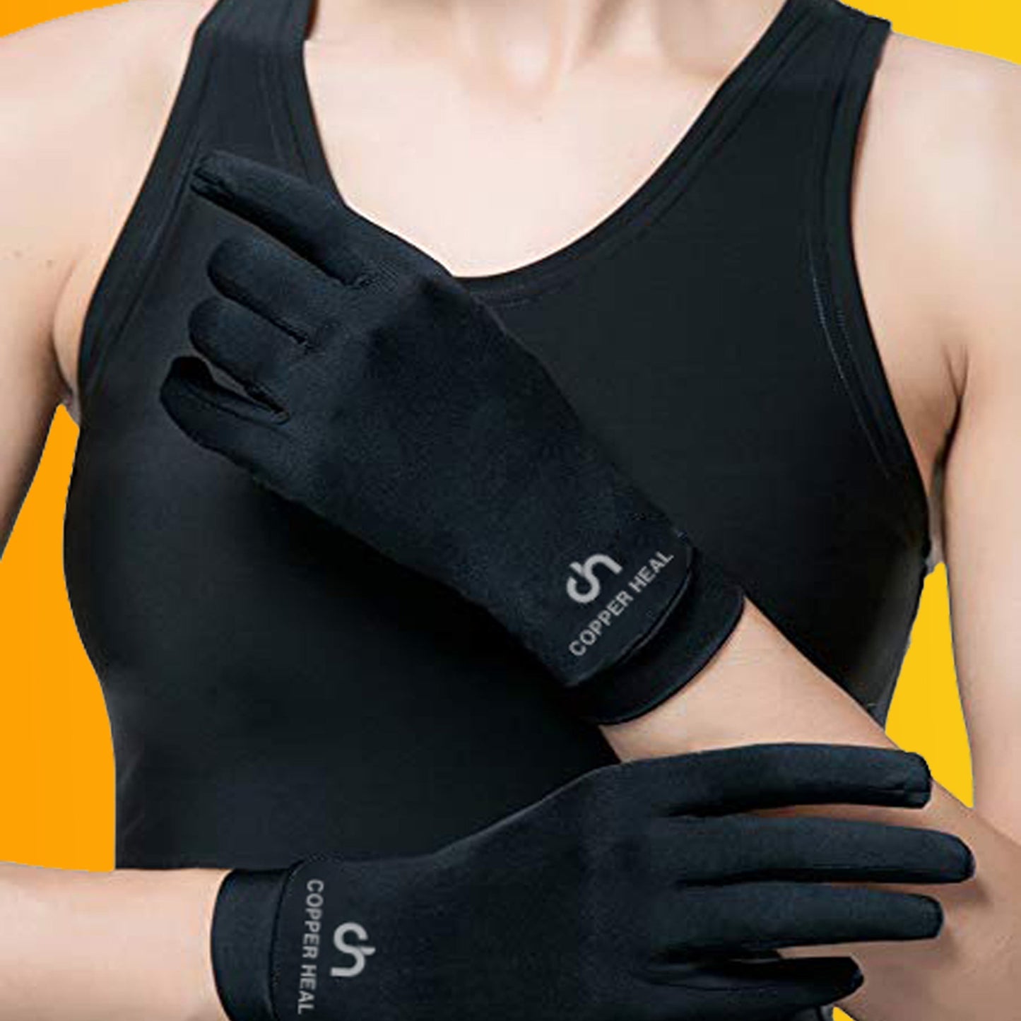 Arthritis Copper Compression Full Hand Gloves - COPPER HEAL