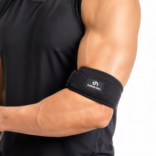 Copper Heal® Par De  Banda para Codo de Tenista Ajustable – Soporte para Epicondilitis y Compresión