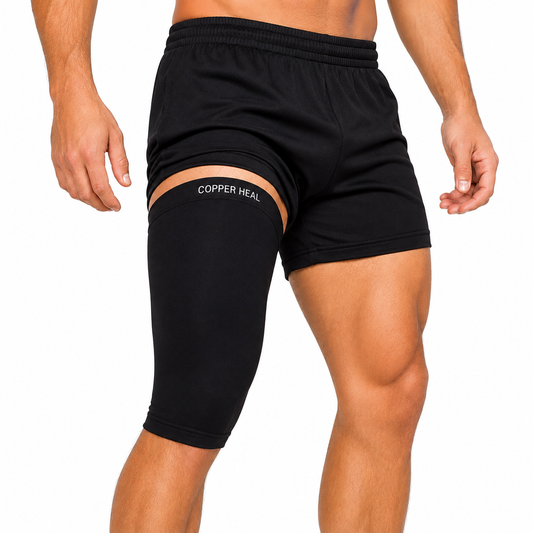 Copper Heal® Manga de Compresión para Muslo – Soporte Muscular y Compresión para Uso Diario y Deportivo
