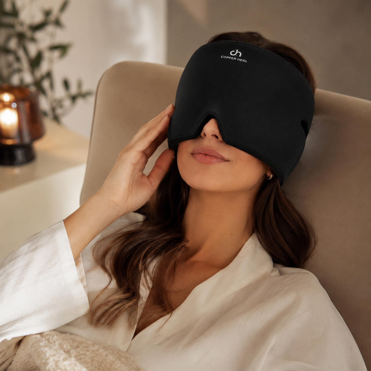 Copper Heal® Gorro de Gel para Migraña y Dolor de Cabeza – Compresa Fría y Caliente Reutilizable para Alivio y Relajación