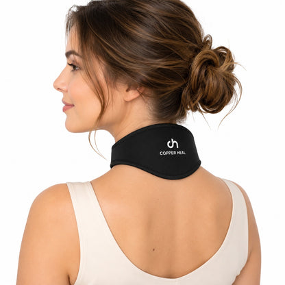 Copper Heal® Soporte Cervical para Cuello – Collar Térmico Ajustable para Alivio y Compresión