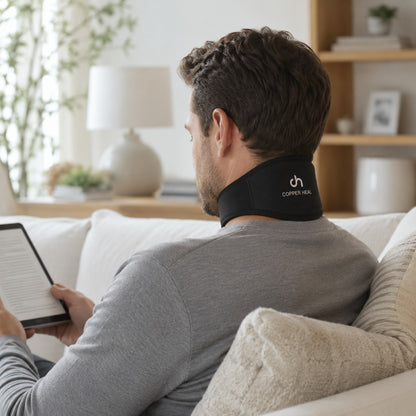 Copper Heal® Soporte Cervical para Cuello – Collar Térmico Ajustable para Alivio y Compresión